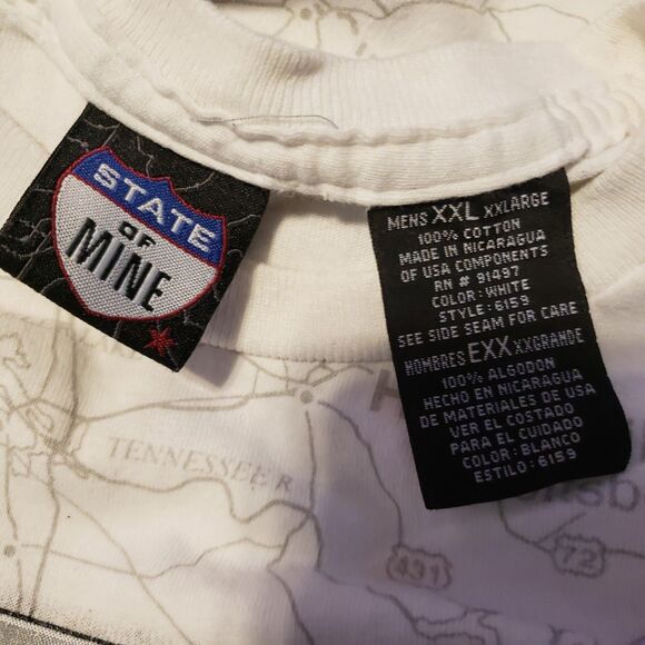 Great State Alabama Map Men's White T-shirt XXL - Picture 5 of 5